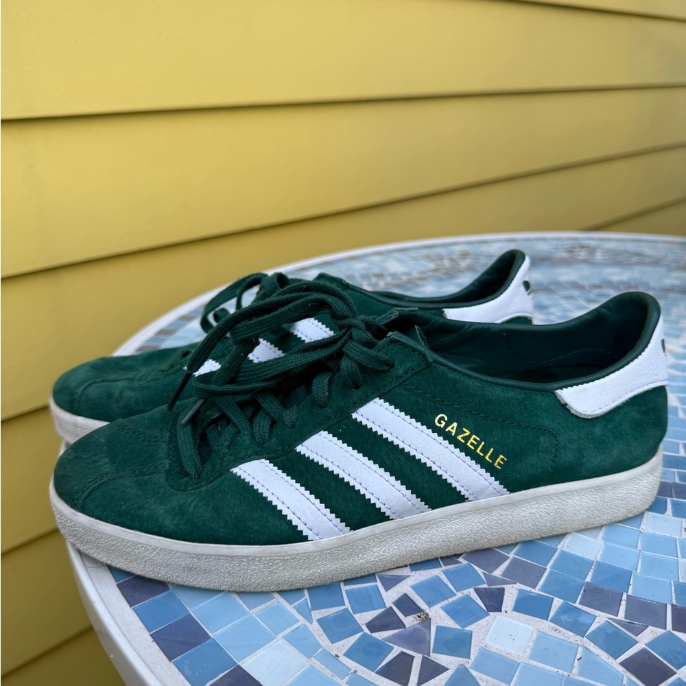 Adidas Gazelle Forest Green Suede Shoes
